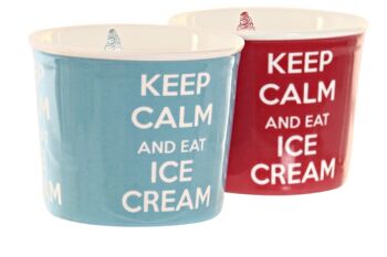 VERRE SET 5 CÉRAMIQUE PIN 30X10X15 ICE CREAM SM172662 2