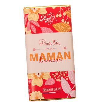Tablette de chocolat "Maman d'Amour" - Chocolat au lait 42% 1
