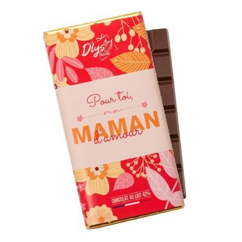 Tablette de chocolat "Maman d'Amour" - Chocolat au lait 42% 2