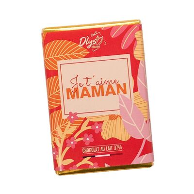 JE T'AIME MAMAN - Mini Tablette de Chocolat au lait