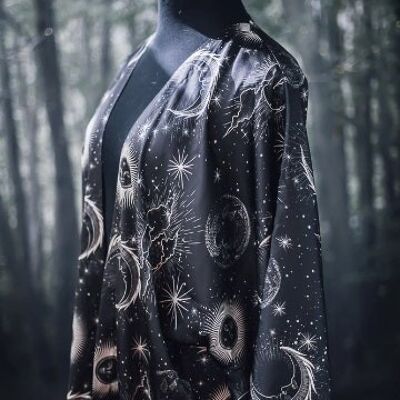 Astrologie Kimono étoiles Robe Sylky vêtements Cardigan plage céleste mode couvrir bohème été boho veste cadeau pour enseignant