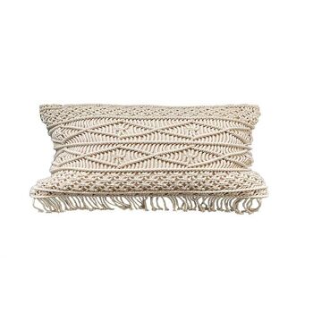 Housse de coussin en coton M/Makrame 3