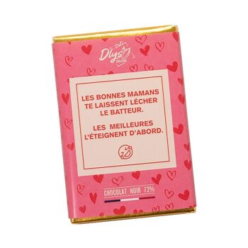 Message Fête des Mères - Mini tablette de chocolat noir 1
