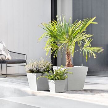 Pot Cube Blanc L30 | Rotterdam ECOPOTS 2