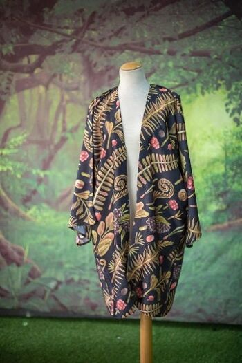 Fern and Forest Fruits Robe Sylky Clothing Cardigan Kimono Fashion cover up Boho Summer boho veste cadeau pour professeur goblincore sorcière 2