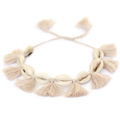 Bracelet de cheville Nomade beige