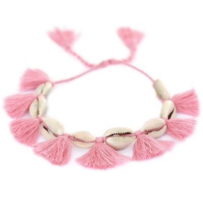 Bracelet de cheville Nomade rose tendre