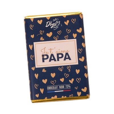 TE QUIERO PAPA - Mini tableta de chocolate negro