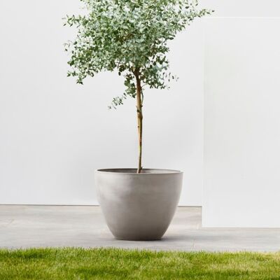 Pot Egg Taupe Ø30 | Antwerp ECOPOTS (Réserve d'eau incluse)