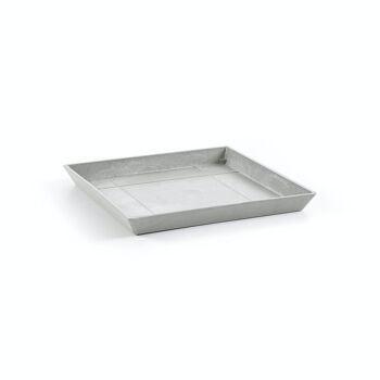 Soucoupe Carrée Blanche L18 | ECOPOTS 1