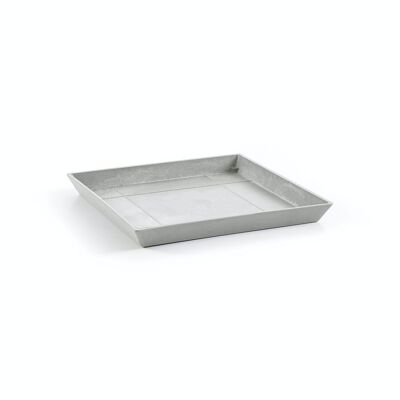 Soucoupe Carrée Blanche L18 | ECOPOTS