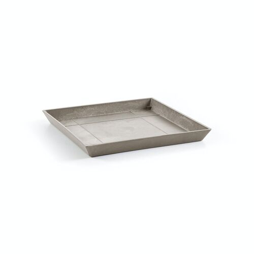 Soucoupe Carrée Taupe L28 | ECOPOTS