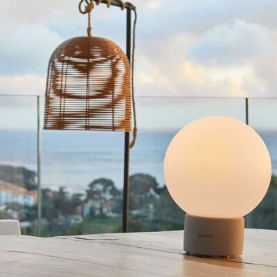 Wireless touch LED table lamp TERRA CONCRETE H25cm