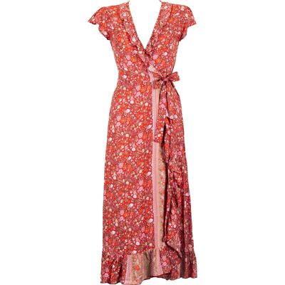 Robe longue Tokyo T2 Coquelicot