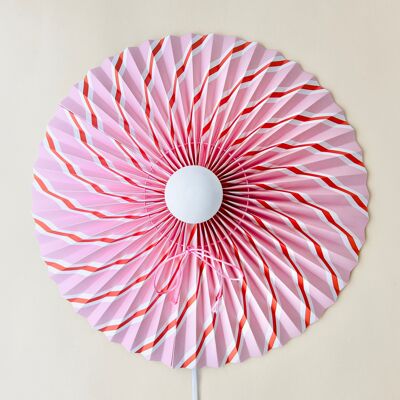 Large wall lamp - Pink/red stripes