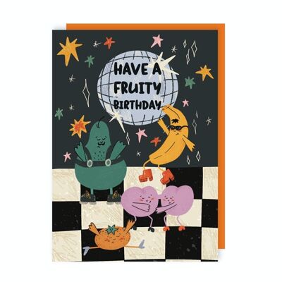Paquete de 6 tarjetas de cumpleaños con sabor a fruta