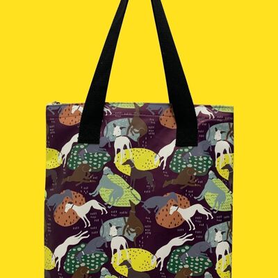 Collezione di borse per cani levriero retrò - Shopper