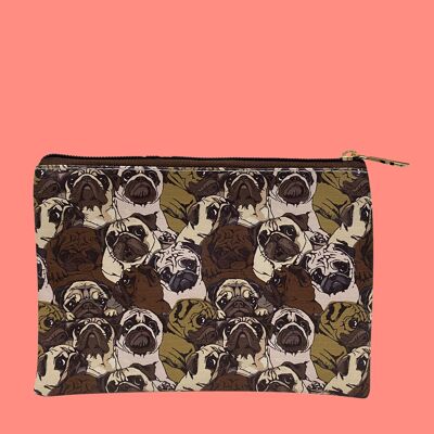 Pug Dog Camo Bag Collection - Mini Clutch