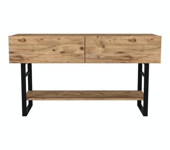 Table console Marlon avec pieds en métal noyer 9