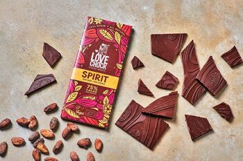 Chocolate Lovechock vegan SPIRIT dark intense 70 g organic 1