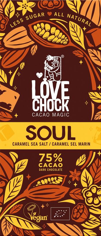 Chocolate Lovechock vegan SOUL Caramel Sea Salt 70 g organic 2