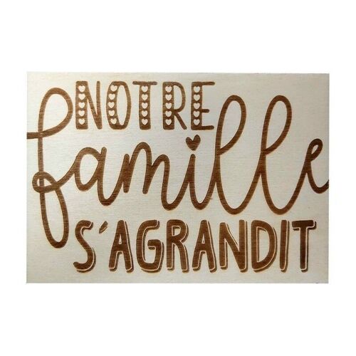 Carte "Notre famille s'agrandit"