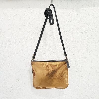 Minitasche Glam Leder Gold