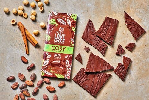 Chocolate Vegan Lovechock COZY Hazelnuts 70 g organic