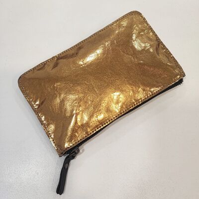 Cartera Glam Piel Oro