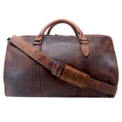 Jacob Weekender - Bolsa de viaje de piel para hombre, para mujer, grande