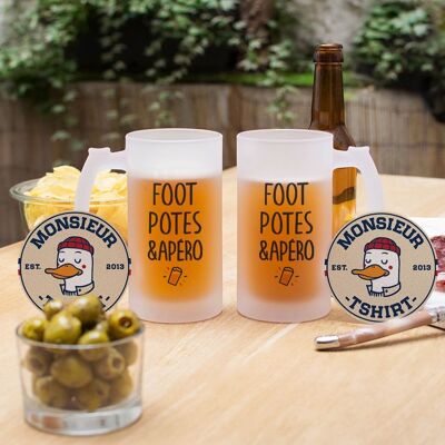 Chope de bière Foot potes et apéro