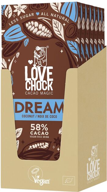 Chocolat L♥it Végan Bio DREAM NOIX DE COCO 58% - 70 g 3