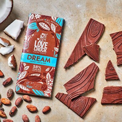 Cioccolato Vegan Lovechock DREAM cocco 70 g biologico