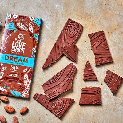 Schokolade Vegan Lovechock DREAM Kokosnuss 70 g Bio