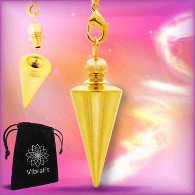 Dowsing divinatory pendulum - Golden cone