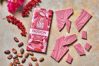 Valentine's gifting Chocolate Vegan Lovechock PASSION Rose Currants 70 g organic 1