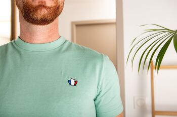 L'Authentique 3.0 - T-shirt homme coton bio vert pastel 2