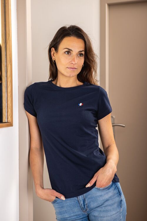 L'Authentique 3.0 - T-shirt femme coton bleu marine