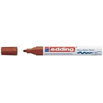 Edding 750 Gloss paint marker - with lacquered ink - 1 gloss paint marker - round tip 2-4mm - for glass, metal, plastic and coated paper - Permanent - waterproof, very covering