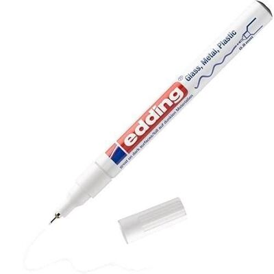 Edding 780 Paint marker with glossy ink - Blister of 1 - 1 felt pen - extra fine tip 0.8 mm - For writing and decorating on glass, metal, plastic and coated paper - Permanent - waterproof, very covering