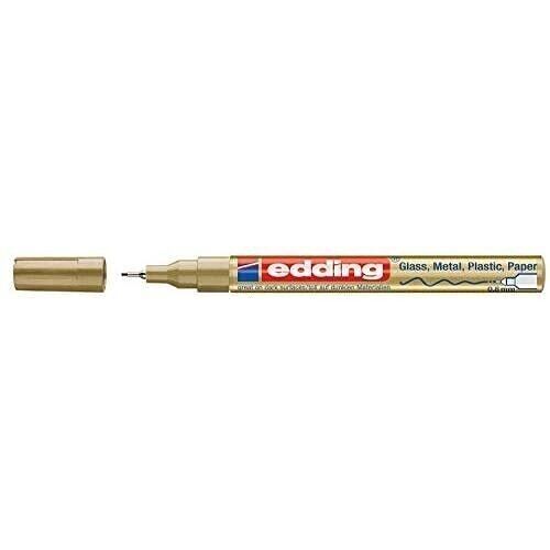 Edding 780 Marqueur peinture  - 1 stylo - pointe ronde 0,8 mm - Pour écrire sur du métal, verre, roche ou du plastique - résistant à la chaleur, permanent et étanche