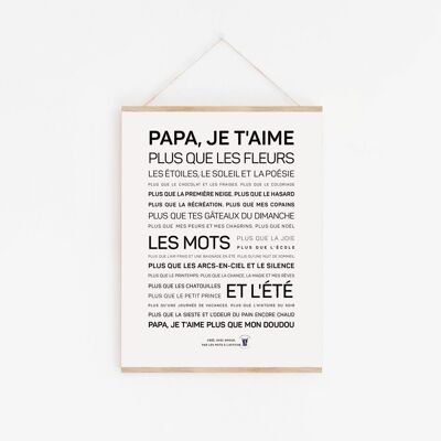 Poster Papa, ich liebe dich mehr als Blumen