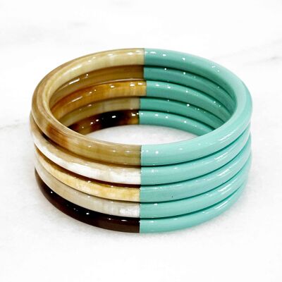 Bracelet coloré en corne véritable - Couleur 4163C