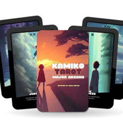 Kamiko Tarot - Major Arcana - Anime Tarot - Kanji Numbers