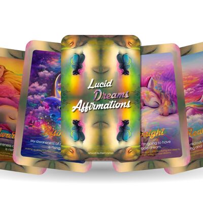 Affirmations sur les rêves lucides - Cartes de sagesse pour les rêves lucides