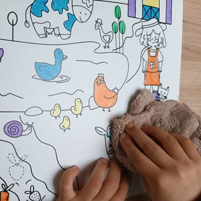 10 Sets de table coloriables à l'infini pour Enfant - La Ferme