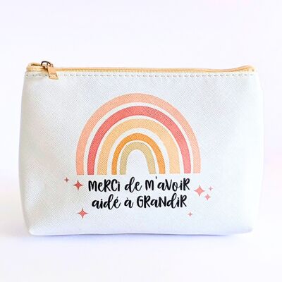 Pochette Merci de m'avoir aidé à grandir - Cadeau fin d'année scolaire | Merci maîtresse, maître, atsem, aesh, nounou, crèche, baby-sitter (...)