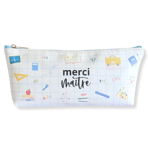 Trousse Merci Maître - Cadeau maitre fin d'année scolaire, Remerciements école - Trousse maître, Trousse école