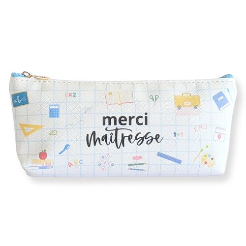 Trousse Merci Maîtresse - Cadeau maitresse fin d'année scolaire, Remerciements école - Trousse maîtresse, Trousse école