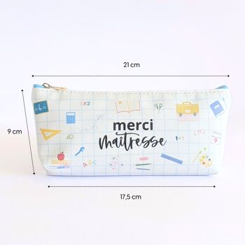 Trousse Merci Maîtresse - Cadeau maitresse fin d'année scolaire, Remerciements école - Trousse maîtresse, Trousse école 2